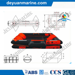 Gl Approved 6 Man Open-Reversible Inflatable Liferaft