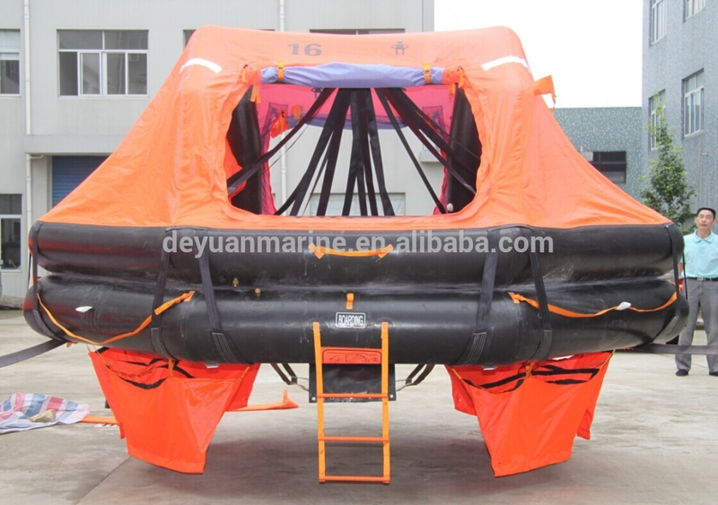 SOLAS 20 People davit launched inflatable liferaft Self inflating Rigid type life raft for sale
