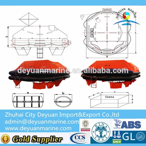 20 Man Throw Over Board Liferaft