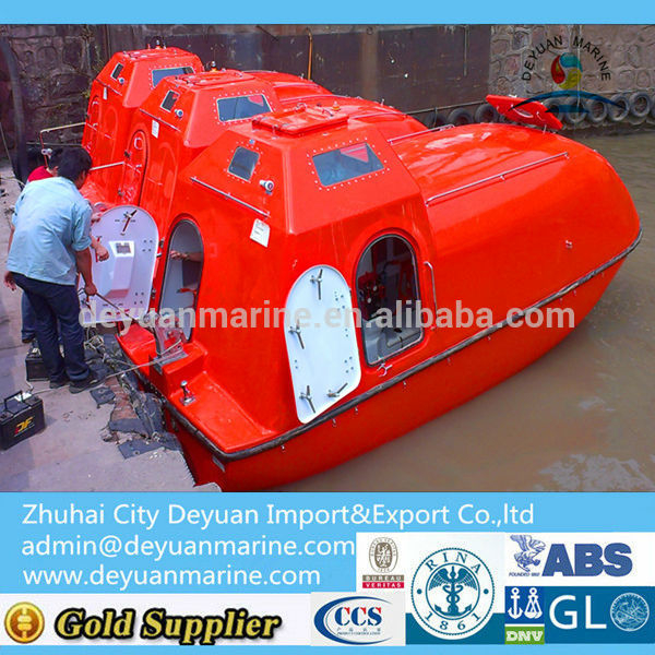 36 Person F.R.P Totally Enclosed Life Boat For Ship