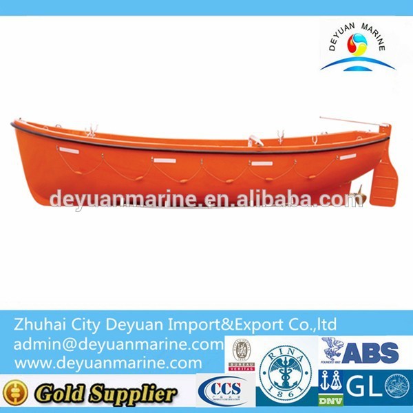 Marine used lifeboat open type fiber glass boats for sale