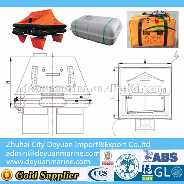 Good Quality 10 Man Yacht Rigid Type Inflatable Liferaft for sale