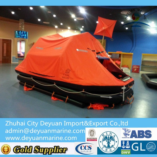SOLAS Throw-overboard Inflatable Life rafts with 25 Persons Self inflating life raft