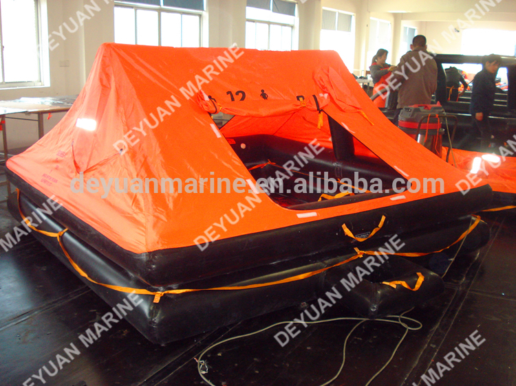 SLOAS Approved 6 Person Throw Over Board Inflatable Life raft