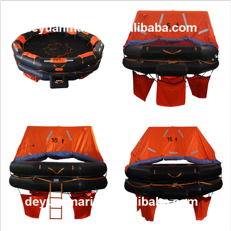 SOLAS 20 People davit launched inflatable liferaft Self inflating Rigid ...