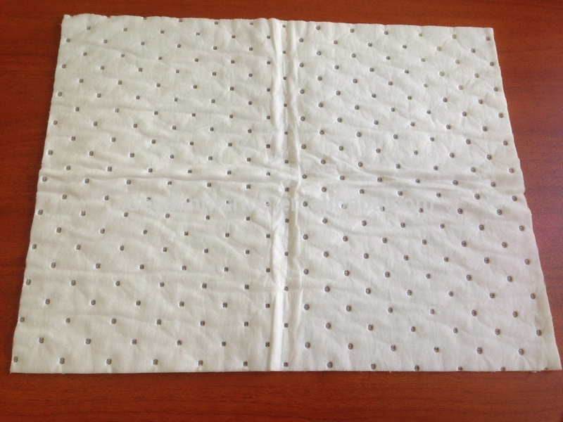 2 MM - 5 MM High Quality White Oil Absorbent Pads Cloth Paper For Sale