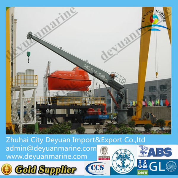 Rotary Life Boat Davit With Crane