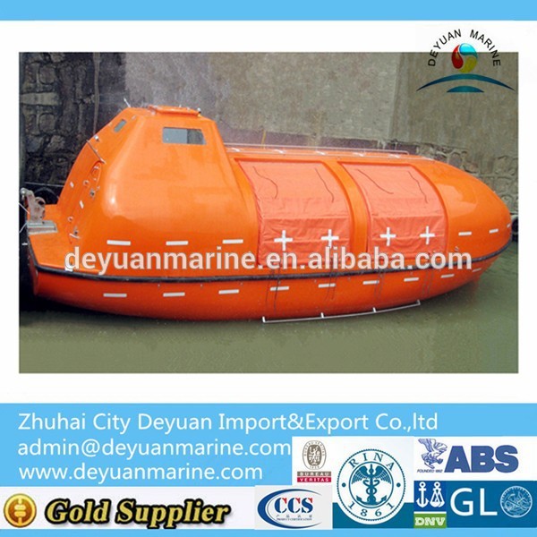 Used Partially Enclosed Lifeboat Passenger boat fiber reinforced glass enclosed lifeboat