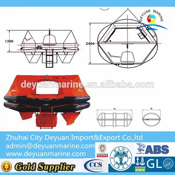 10 Person Fishing Boat Inflatable Liferaft With CCS Certificate