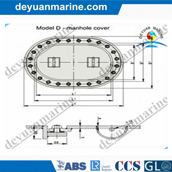 D Type Manhole Cover/Marine Watertight Hatch Cover