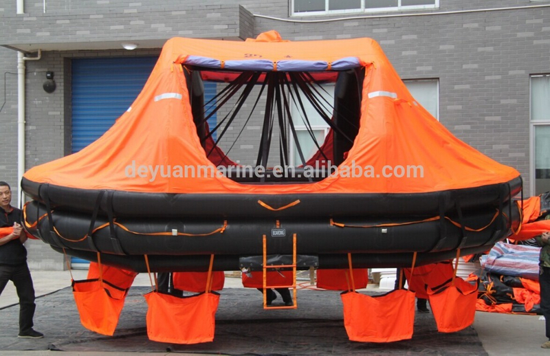2015 Made-in-China solas approved inflatable liferafts Cheap davit launched life rafts
