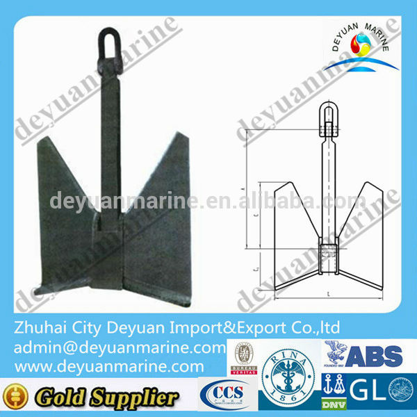 Marine TW Type Pool Anchor stockless TW bower HHP anchor