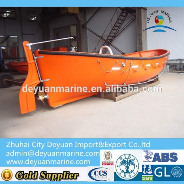 Marine used lifeboat open type fiber glass boats for sale