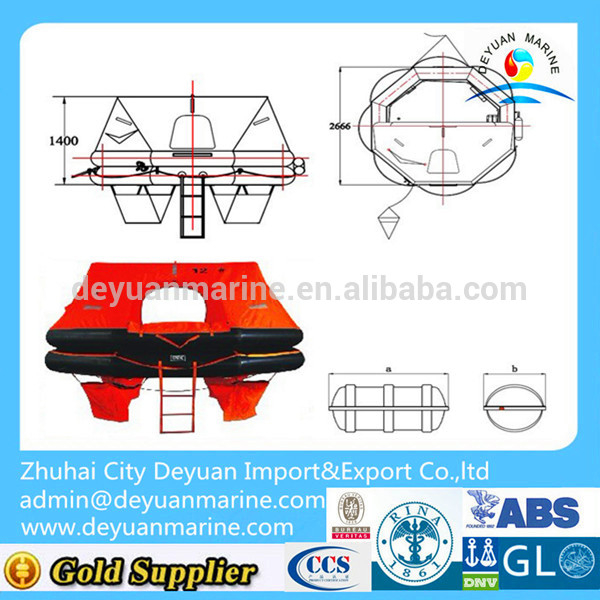 Throw-overboard Inflatable Liferaft 12 Persons(for fishing boat) factory