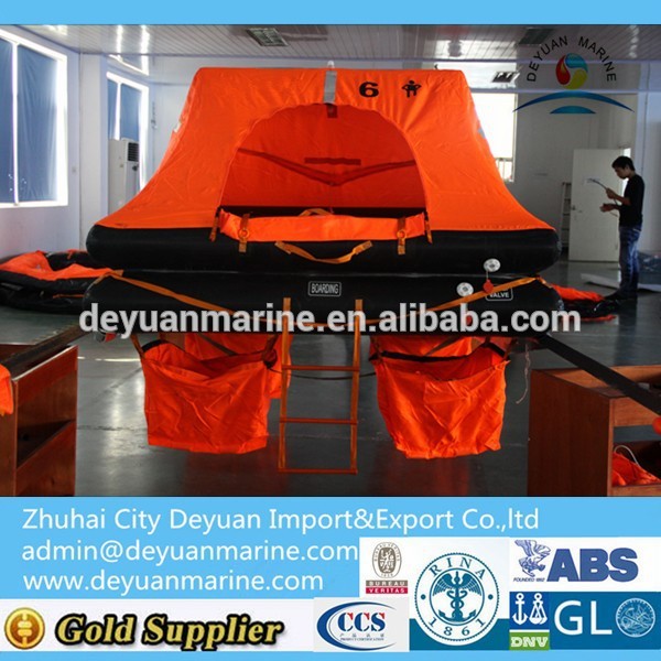 6 Man Fishing Boat Inflatable Life Raft With CCS Certificate