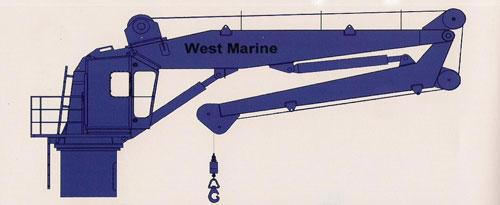 Hydraulic Electric Single Arm Slewing Davit Crane For Lifeboat And Life Raft