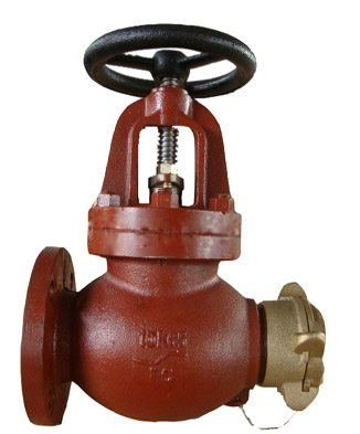 Marine Cast Iron Globe Hose Valve JIS F7333 5K/10K with Nakajima Cap
