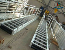 Aluminum Alloy Accommodation Ladder Installed on the Vessel