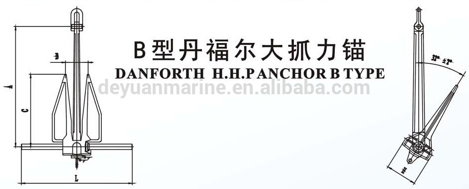 Good Price Ship Danforth Anchor Type B for sale