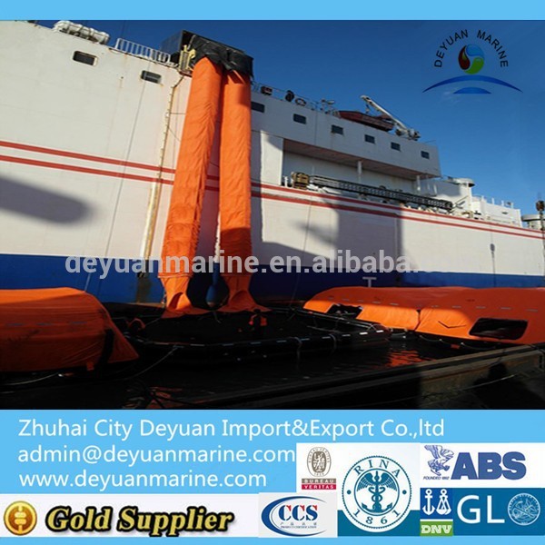 Single chute vertical passage Marine Evacuation System