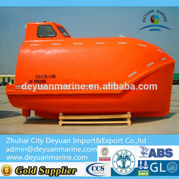 Fiber Reinforced Plastic 16 Persons Free Fall Life Boat