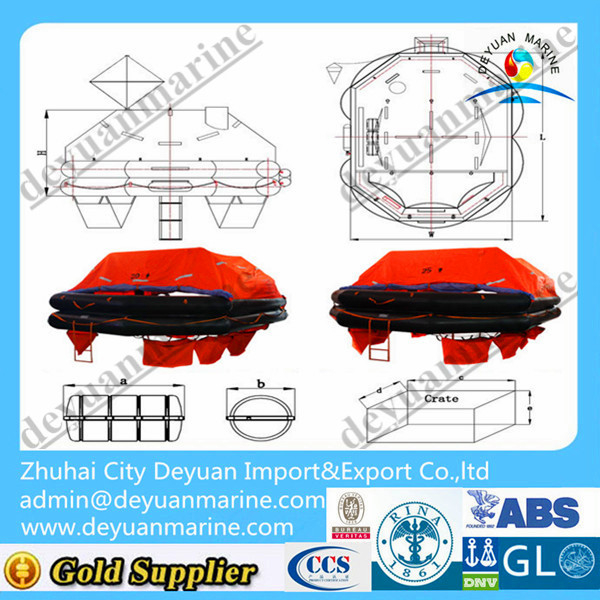 20 Man Marine Life Raft With CCS Certificate