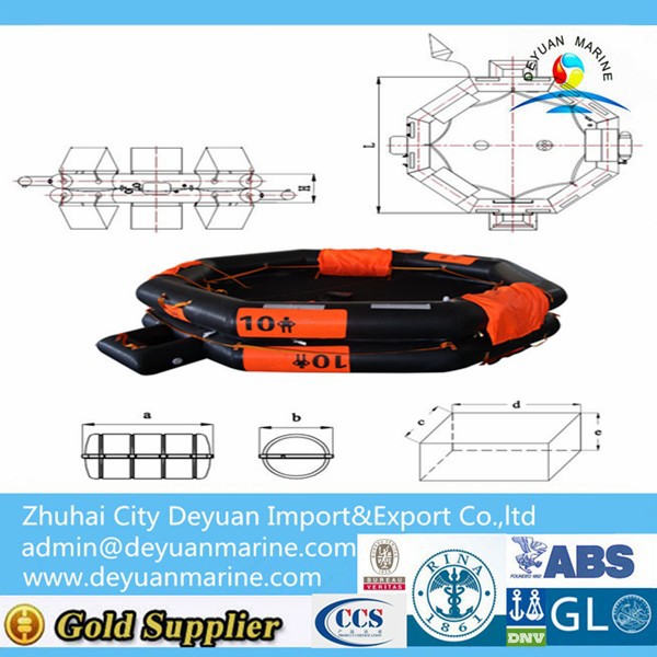 10 persons open-reversible inflatable life raft for sale