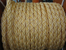 Three strand twisted manila rope
