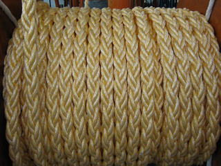 Three strand twisted manila rope