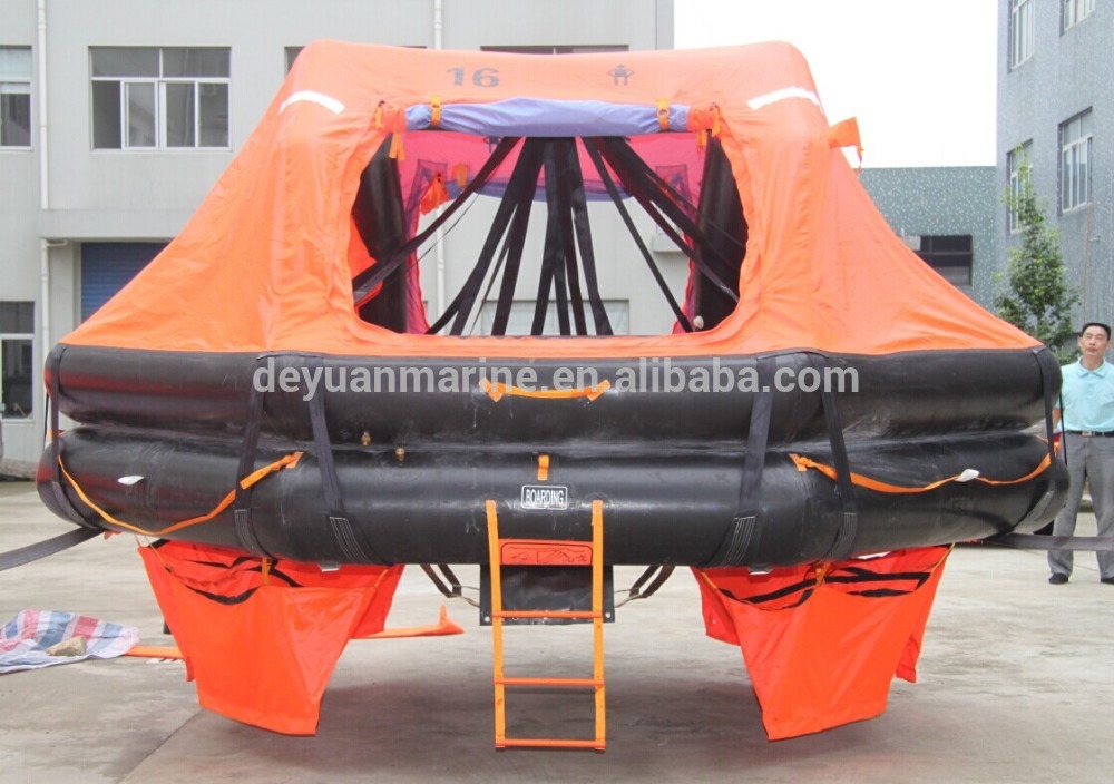 2015 Made-in-China solas approved inflatable liferafts Cheap davit launched life rafts