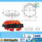 25 Person Throw-overboard Inflatable Life Raft