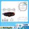 Open-reversible inflating life raft for 100 people