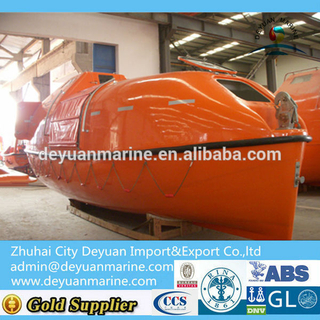 Used Partially Enclosed Lifeboat Passenger boat fiber reinforced glass enclosed lifeboat