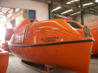 SOLAS approval Glass fiber reinforced Partially enclosed lifeboat