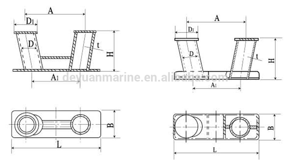 Marine Mooring Welded Inclined Bollard with Competitive Price
