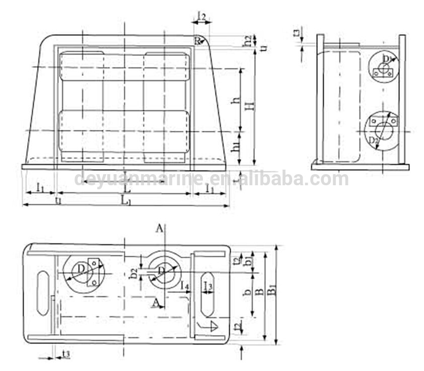 JIS Fairleads with Horizontal Rollers Fairlead Anchor Rollers