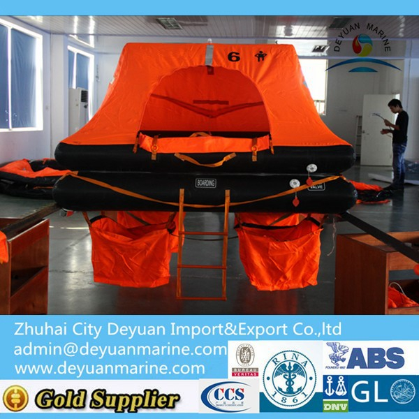 Hot Sell ! 6 Persons Fishing Boat Inflatable Life Raft for sale