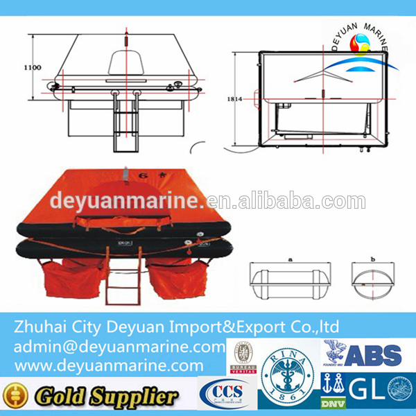 6 Man Fishing Boat Inflatable Life Raft