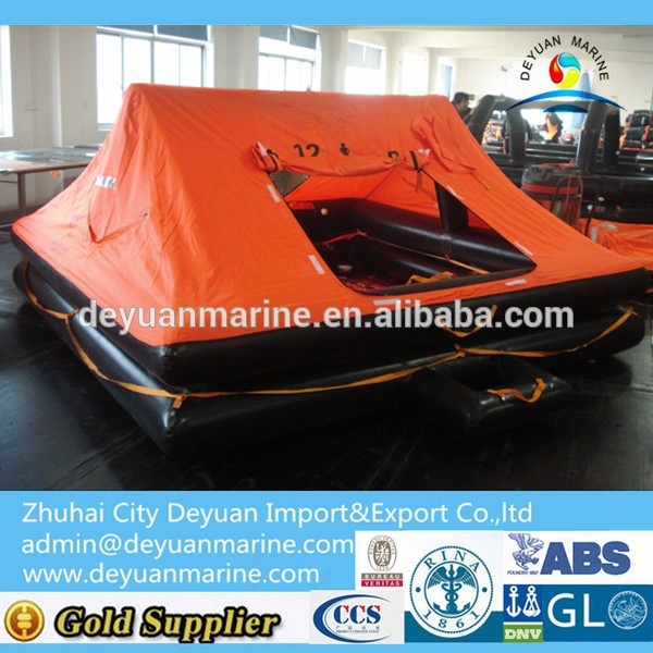 Solas Approved Self-Righting Self Inflating Yacht Inflatable Life raft fishing boat use only for sale