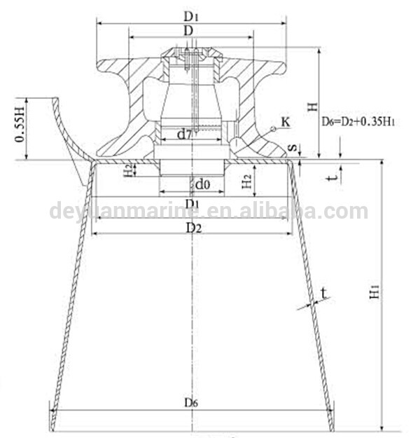Mooring equipment type A Cleat Fairlead with Single Roller for hot sale