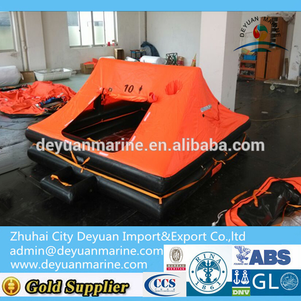 Good Quality 10 Man Yacht Rigid Type Inflatable Liferaft for sale