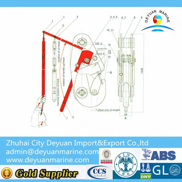 15KN Handle Release Hook with competitive price