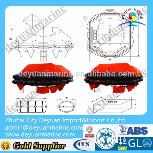 Throw-overboard Inflatable Liferaft 12 Persons(for fishing boat) factory