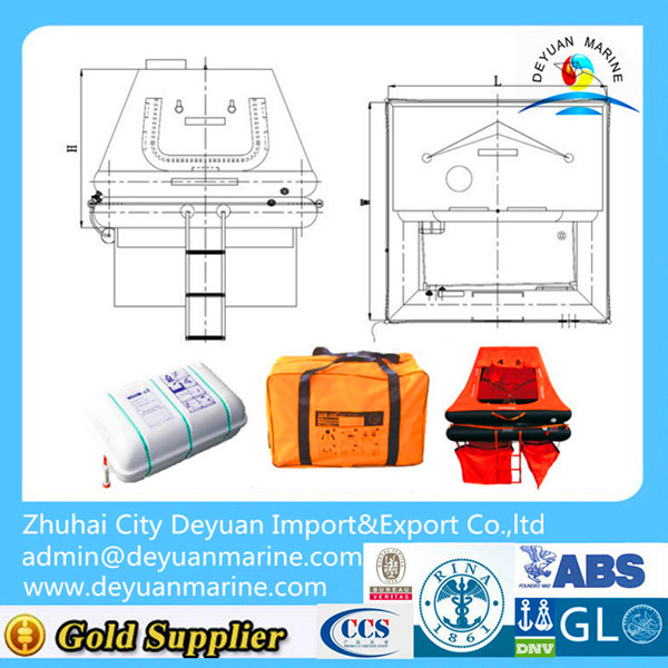 Throw-overboard self inflating life rafts for sale