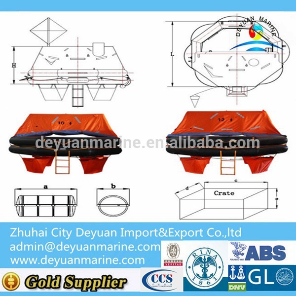 SOLAS Throw Over Board Life Raft Price ( 10 persons )