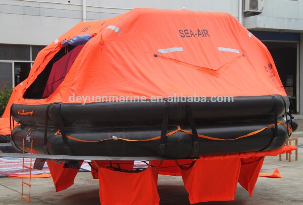 2015 Made-in-China solas approved inflatable liferafts Cheap davit launched life rafts