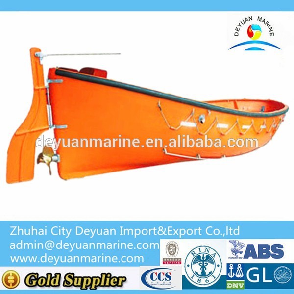 Marine used lifeboat open type fiber glass boats for sale