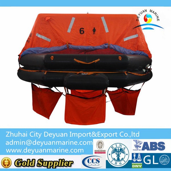 6 Men SOLAS Throw-overboard Inflatable Life raft for hot sale