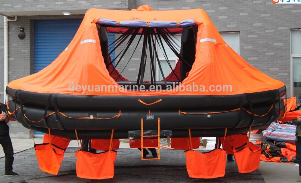 High Quality 20 Man davit launching liferaft self inflating life raft
