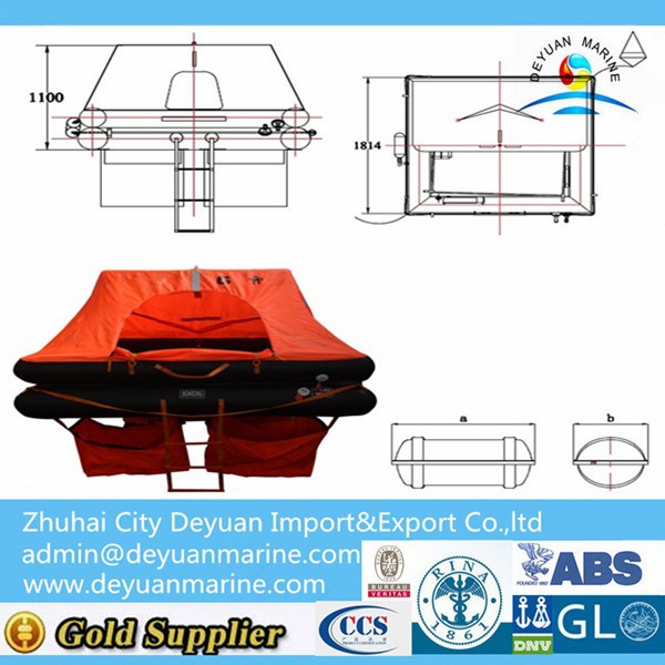 Hot Sell ! 6 Persons Fishing Boat Inflatable Life Raft for sale